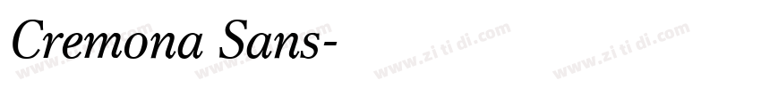 Cremona Sans字体转换